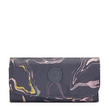 Kipling Money Land Printed Snap Wallet Portefeuille Grijs | BE 2182MQ